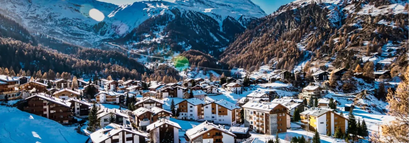 Zermatt village snow mountains chalets Switzerland alpine travel guide